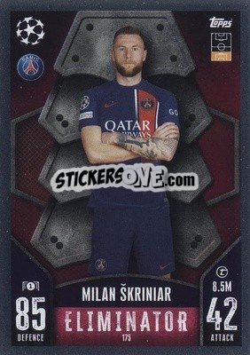 Sticker Milan Škriniar - UEFA Champions League & Europa League 2023-2024. Match Attax n. 175 - Topps