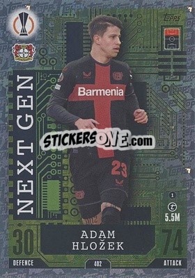 Sticker Adam Hložek - UEFA Champions League & Europa League 2023-2024. Match Attax - Topps