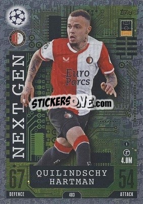 Sticker Quilindschy Hartman - UEFA Champions League & Europa League 2023-2024. Match Attax - Topps
