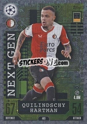 Sticker Quilindschy Hartman - UEFA Champions League & Europa League 2023-2024. Match Attax n. 403 - Topps