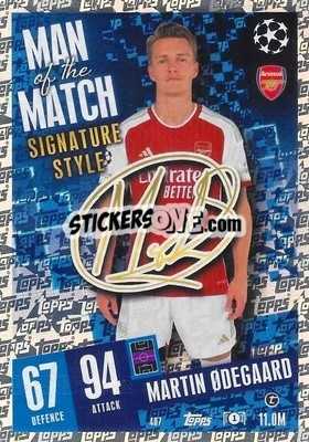 Sticker Martin Ødegaard - UEFA Champions League & Europa League 2023-2024. Match Attax n. 407 - Topps