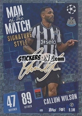 Sticker Callum Wilson - UEFA Champions League & Europa League 2023-2024. Match Attax n. 409 - Topps