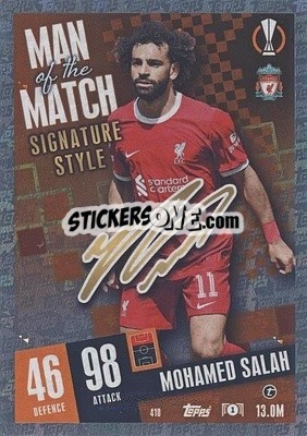 Sticker Mohamed Salah - UEFA Champions League & Europa League 2023-2024. Match Attax n. 410 - Topps