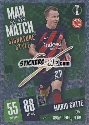 Sticker Mario Götze - UEFA Champions League & Europa League 2023-2024. Match Attax n. 411 - Topps