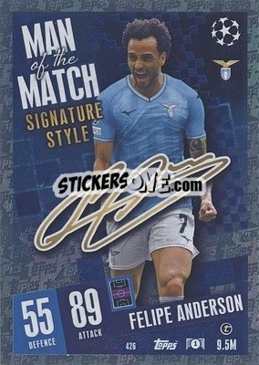 Sticker Felipe Anderon - UEFA Champions League & Europa League 2023-2024. Match Attax n. 426 - Topps