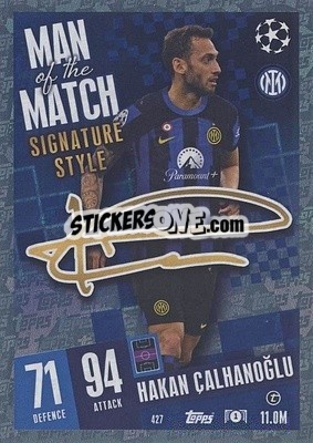 Sticker Hakan Çalhanoğlu - UEFA Champions League & Europa League 2023-2024. Match Attax - Topps