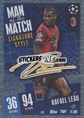 Sticker Rafael Leão - UEFA Champions League & Europa League 2023-2024. Match Attax - Topps