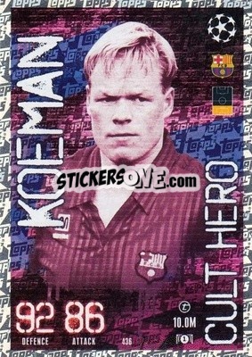 Sticker Ronald Koeman - UEFA Champions League & Europa League 2023-2024. Match Attax n. 436 - Topps