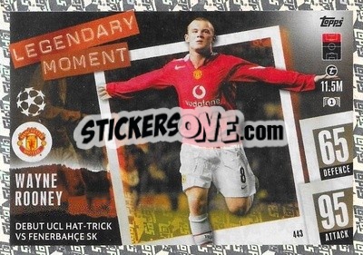 Sticker Wayne Rooney - UEFA Champions League & Europa League 2023-2024. Match Attax - Topps