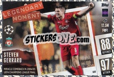 Sticker Steven Gerrard - UEFA Champions League & Europa League 2023-2024. Match Attax n. 444 - Topps