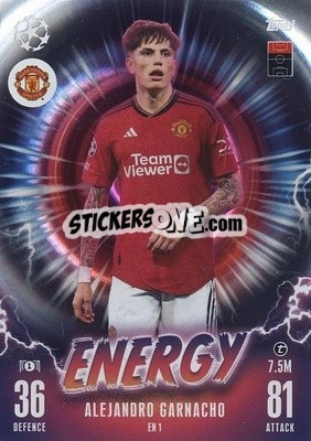 Sticker Alejandro Garnacho - UEFA Champions League & Europa League 2023-2024. Match Attax - Topps