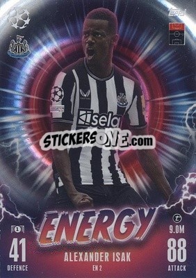 Figurina Alexsander Isak - UEFA Champions League & Europa League 2023-2024. Match Attax - Topps