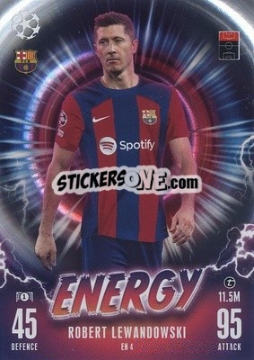 Sticker Robert Lewandowski - UEFA Champions League & Europa League 2023-2024. Match Attax n. EN4 - Topps