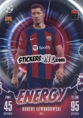 Cromo Robert Lewandowski - UEFA Champions League & Europa League 2023-2024. Match Attax - Topps