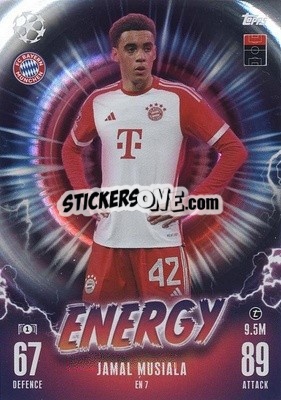 Sticker Jamal Musiala - UEFA Champions League & Europa League 2023-2024. Match Attax n. EN7 - Topps