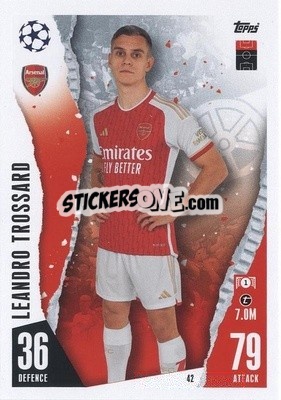 Figurina Leandro Trossard - UEFA Champions League & Europa League 2023-2024. Match Attax - Topps