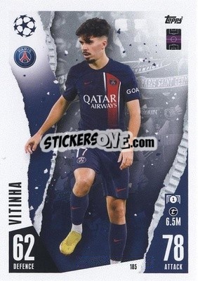 Sticker Vitinha - UEFA Champions League & Europa League 2023-2024. Match Attax n. 185 - Topps
