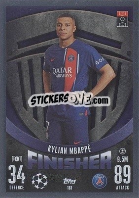 Sticker Kylian Mbappé - UEFA Champions League & Europa League 2023-2024. Match Attax n. 188 - Topps