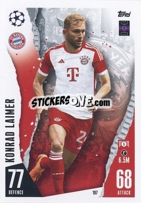 Sticker Konrad Laimer - UEFA Champions League & Europa League 2023-2024. Match Attax - Topps