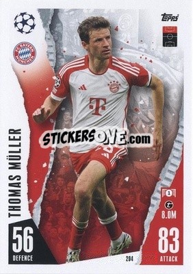 Sticker Thomas Müller - UEFA Champions League & Europa League 2023-2024. Match Attax n. 204 - Topps