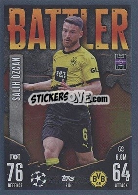 Sticker Salih Özcan - UEFA Champions League & Europa League 2023-2024. Match Attax n. 216 - Topps