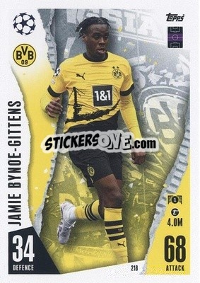 Sticker Jamie Bynoe-Gittins - UEFA Champions League & Europa League 2023-2024. Match Attax - Topps