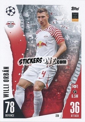 Sticker Willi Orbán - UEFA Champions League & Europa League 2023-2024. Match Attax n. 228 - Topps