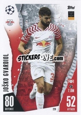 Sticker Joško Gvardiol - UEFA Champions League & Europa League 2023-2024. Match Attax n. 229 - Topps