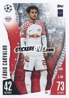 Sticker Fábio Carvalho - UEFA Champions League & Europa League 2023-2024. Match Attax n. 232 - Topps