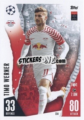 Sticker Timo Werner - UEFA Champions League & Europa League 2023-2024. Match Attax n. 234 - Topps