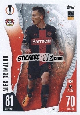 Sticker Alex Grimaldo - UEFA Champions League & Europa League 2023-2024. Match Attax n. 239 - Topps