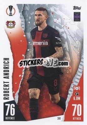 Sticker Robert Andrich - UEFA Champions League & Europa League 2023-2024. Match Attax n. 241 - Topps