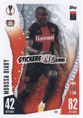 Sticker Moussa Diaby - UEFA Champions League & Europa League 2023-2024. Match Attax n. 242 - Topps