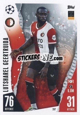 Sticker Lutsharel Geertruida - UEFA Champions League & Europa League 2023-2024. Match Attax n. 247 - Topps
