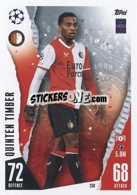 Figurina Quinten Timber - UEFA Champions League & Europa League 2023-2024. Match Attax - Topps