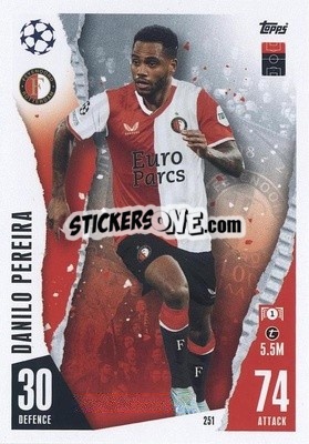 Sticker Danilo Pereira - UEFA Champions League & Europa League 2023-2024. Match Attax n. 251 - Topps