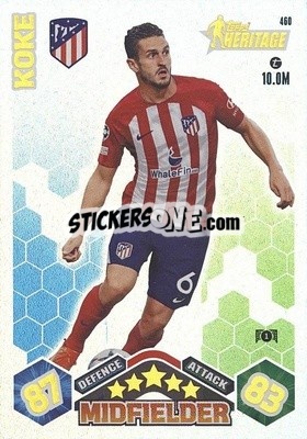Sticker Koke - UEFA Champions League & Europa League 2023-2024. Match Attax n. 460 - Topps