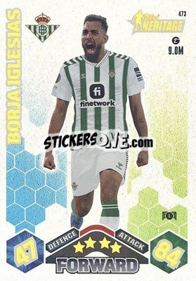 Sticker Borja Iglesias - UEFA Champions League & Europa League 2023-2024. Match Attax n. 473 - Topps