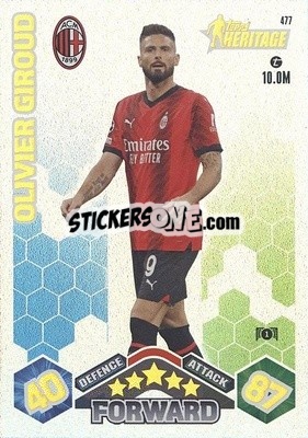 Sticker Olivier Giroud - UEFA Champions League & Europa League 2023-2024. Match Attax - Topps