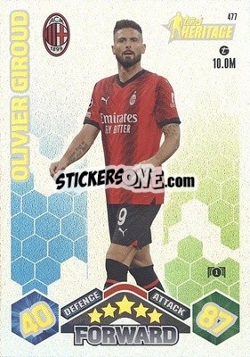 Sticker Olivier Giroud - UEFA Champions League & Europa League 2023-2024. Match Attax n. 477 - Topps