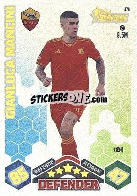 Sticker Gianluca Mancini - UEFA Champions League & Europa League 2023-2024. Match Attax n. 478 - Topps