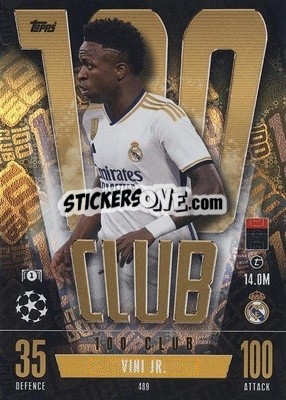 Sticker Vini Jr. - UEFA Champions League & Europa League 2023-2024. Match Attax - Topps