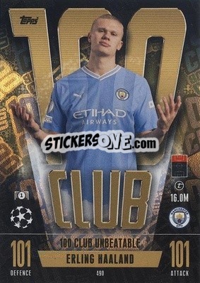 Sticker Erling Haaland - UEFA Champions League & Europa League 2023-2024. Match Attax n. 490 - Topps