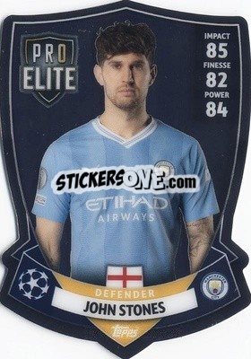 Sticker John Stones - UEFA Champions League & Europa League 2023-2024. Match Attax n. SH1 - Topps