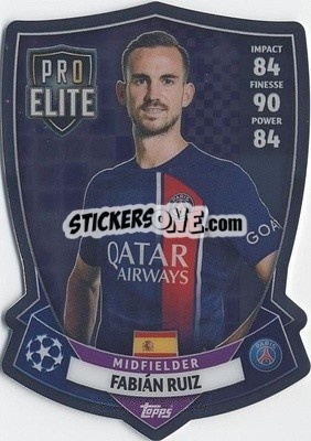 Sticker Fabían Ruiz - UEFA Champions League & Europa League 2023-2024. Match Attax - Topps