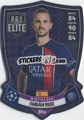Sticker Fabían Ruiz - UEFA Champions League & Europa League 2023-2024. Match Attax n. SH4 - Topps