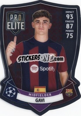 Sticker Gavi - UEFA Champions League & Europa League 2023-2024. Match Attax - Topps