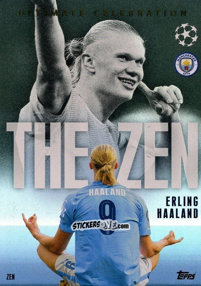 Cromo Erling Haaland - UEFA Champions League & Europa League 2023-2024. Match Attax n. ZEN - Topps