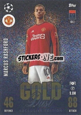 Sticker Marcus Rashford - UEFA Champions League & Europa League 2023-2024. Match Attax - Topps