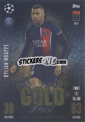 Sticker Kylian Mbappé - UEFA Champions League & Europa League 2023-2024. Match Attax n. GD4 - Topps
